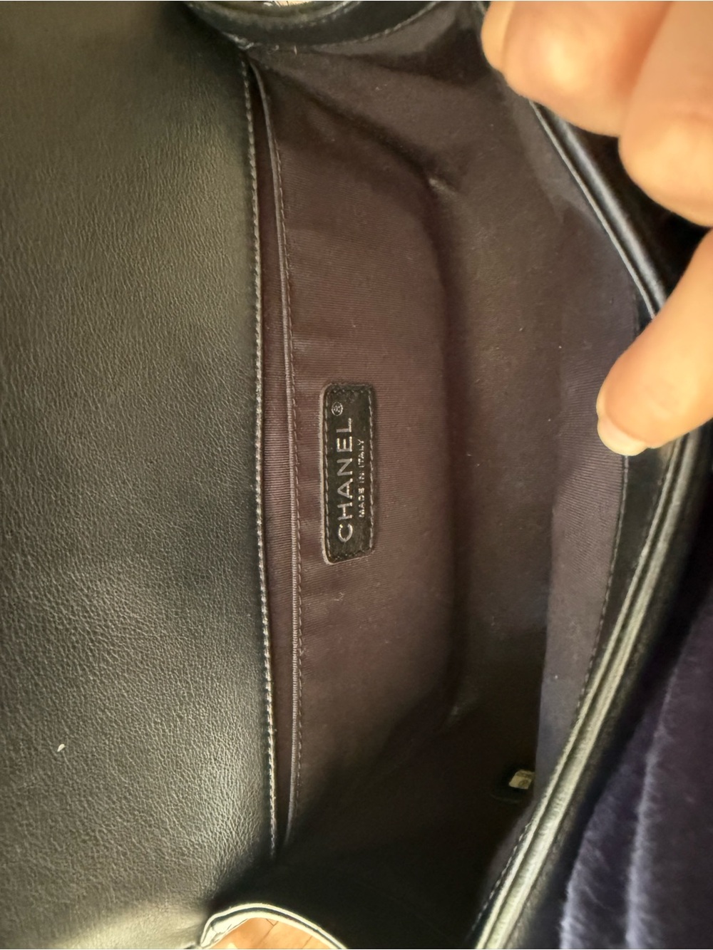 Chanel Black Quilted Boy Bag with Ruthenium Chain Strap - Picture 9 of 16